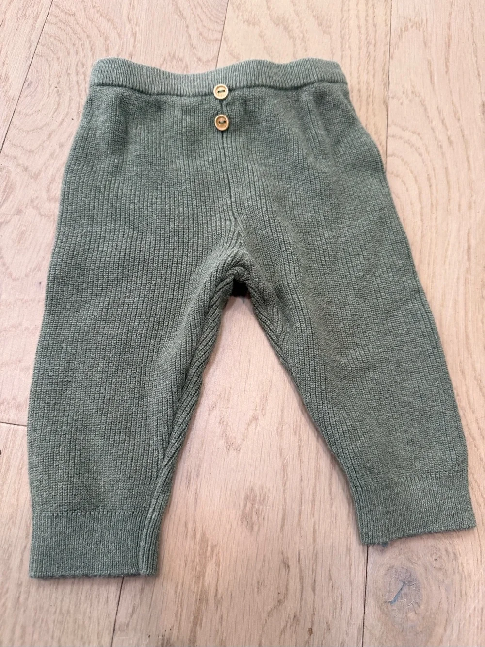 Zara Two-Piece Sage and Olive Knit Set